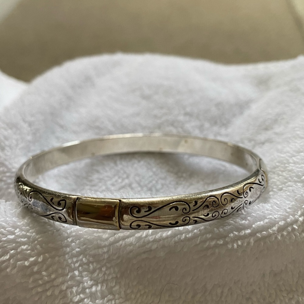 Brighton two-tone Bangle with engraving